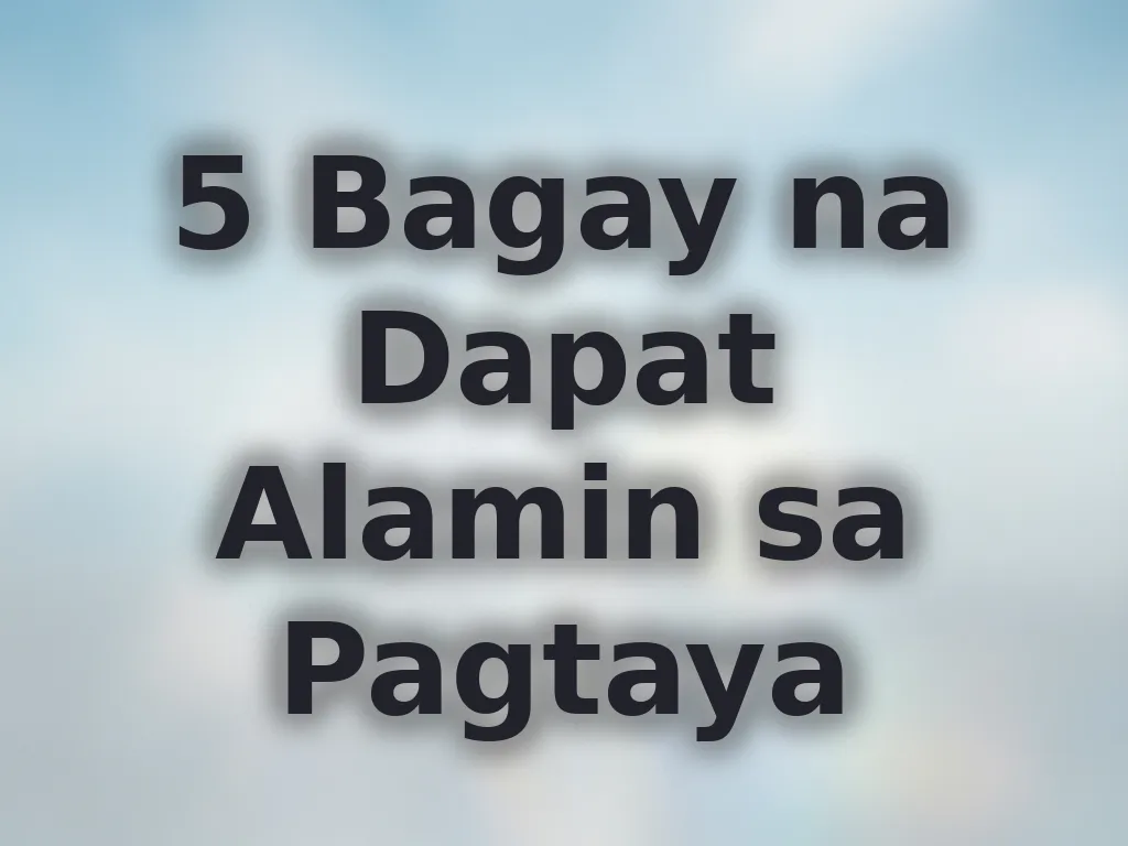 5 Bagay na Dapat Alamin sa Pagtaya